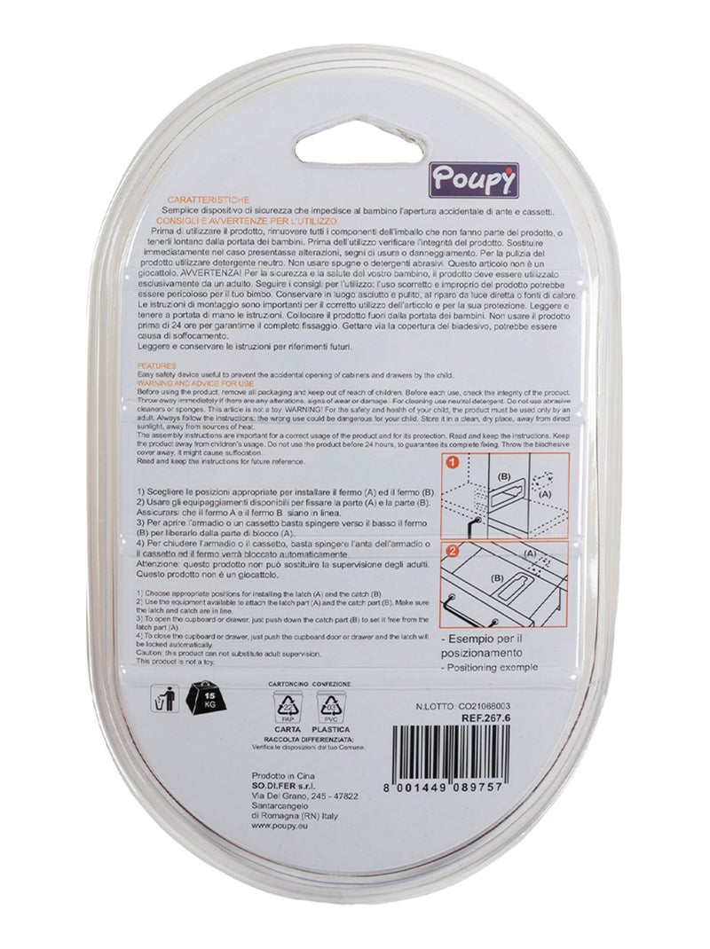 Serrure de sécurité pour enfant - Poupy Blanc - Kiabi