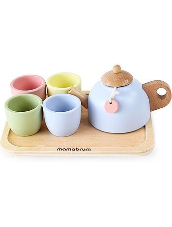 Service a the bois enfant 20x15cm plateau 7 pieces jouet mamabrum