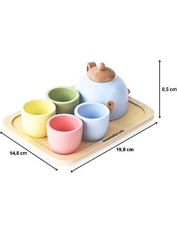 Service a the bois enfant 20x15cm plateau 7 pieces jouet mamabrum