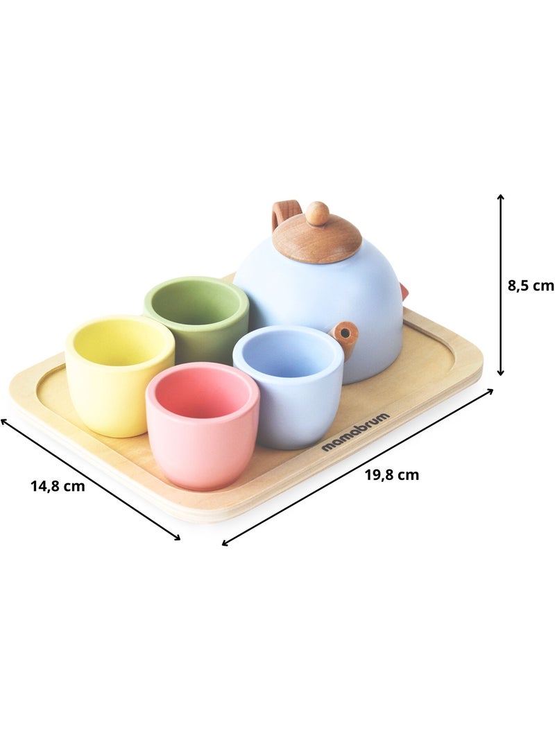 Service a the bois enfant 20x15cm plateau 7 pieces jouet mamabrum N/A - Kiabi