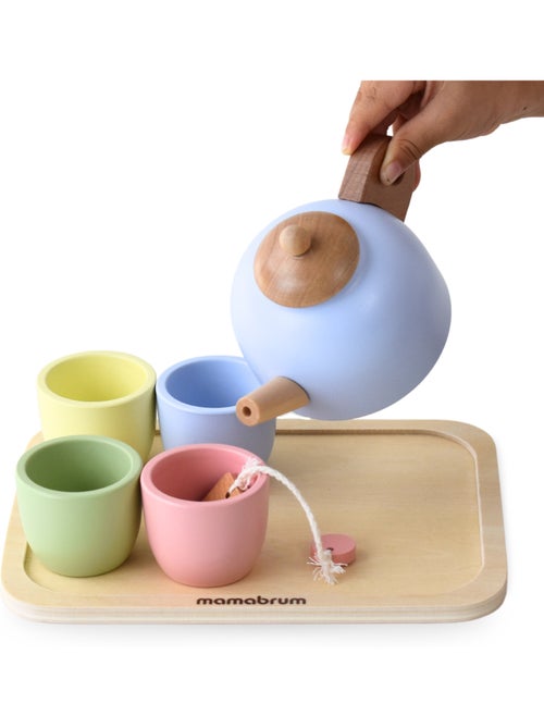 Service a the bois enfant 20x15cm plateau 7 pieces jouet mamabrum - Kiabi Service a the bois enfant 20x15cm plateau 7 pieces jouet mamabrum - Kiabi