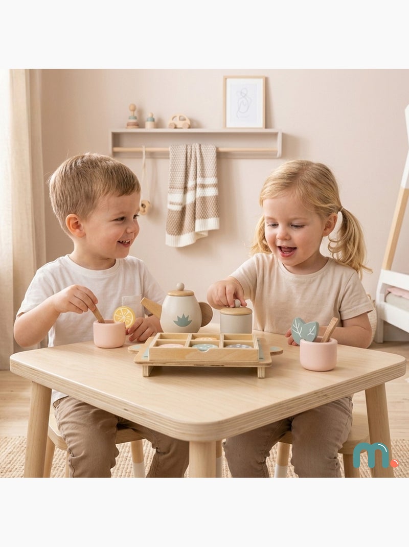 Service a the bois enfant 22x16cm plateau tiroir 18 pcs gâteaux mamabrum N/A - Kiabi
