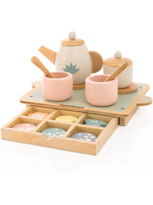 Service a the bois enfant 22x16cm plateau tiroir 18 pcs gâteaux mamabrum - Kiabi Service a the bois enfant 22x16cm plateau tiroir 18 pcs gâteaux mamabrum - Kiabi