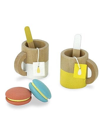 Service à thé en bois