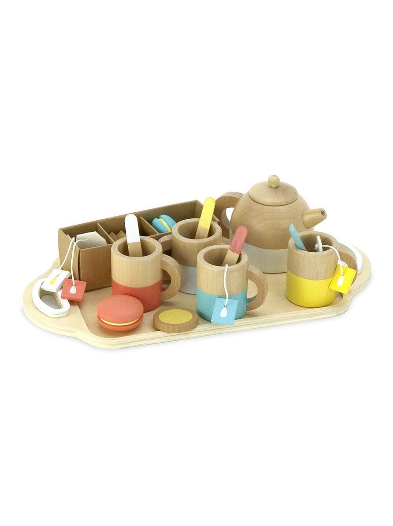 Service à thé en bois Beige - Kiabi