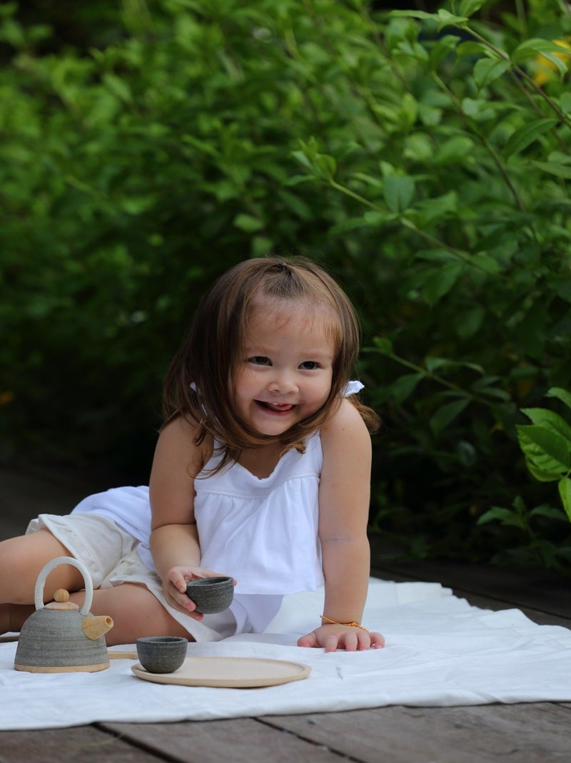 Service à thé exotique Gris - Kiabi