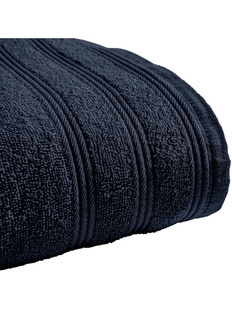Serviette - Coton Pur - 100% Coton Bleu nuit - Kiabi