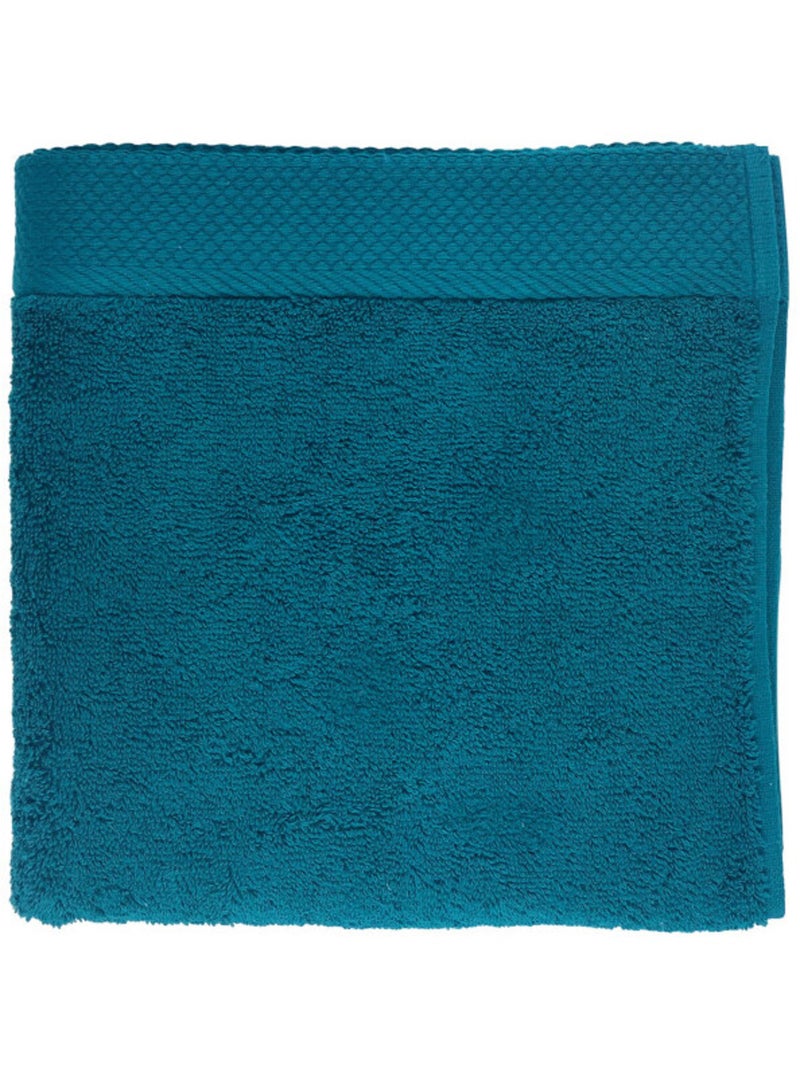 Serviette - Coton Pur - 100% Coton peigné longues fibres Bleu pétrole - Kiabi