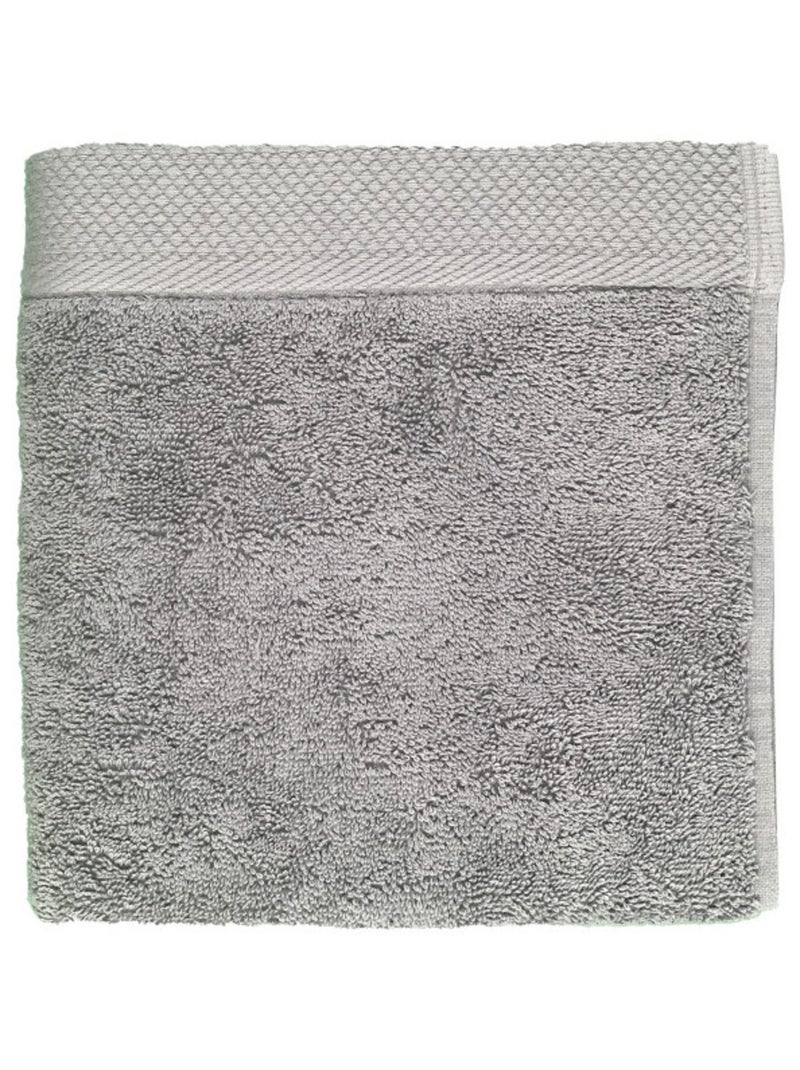 Serviette - Coton Pur - 100% Coton peigné longues fibres Gris perle - Kiabi