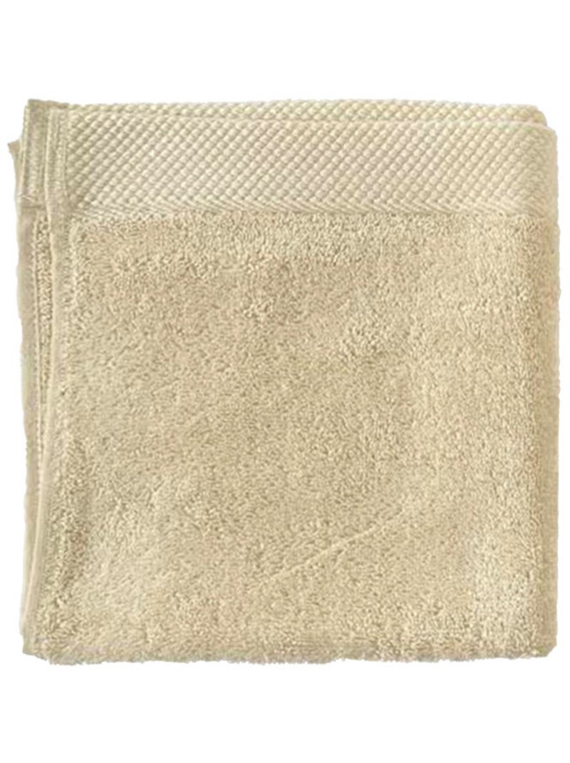 Serviette - Coton Pur - 100% Coton peigné longues fibres Ivoire - Kiabi
