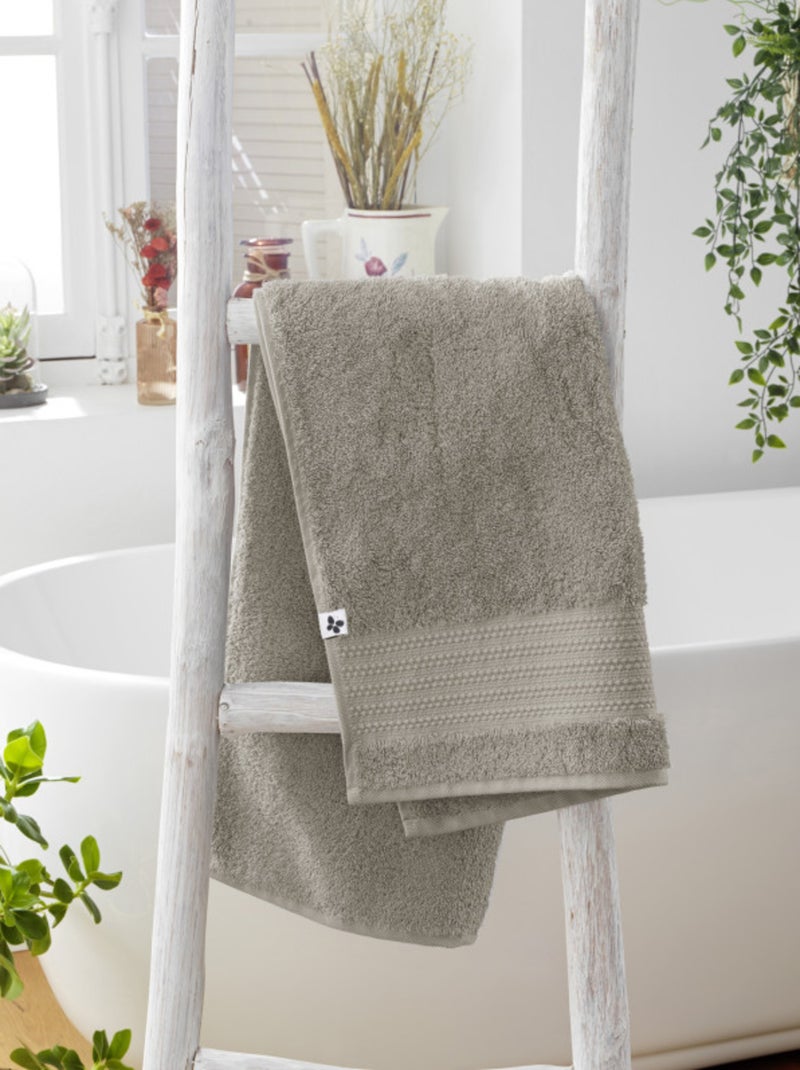 Serviette - L'effet papillon - 100% Coton Bio Beige grès - Kiabi