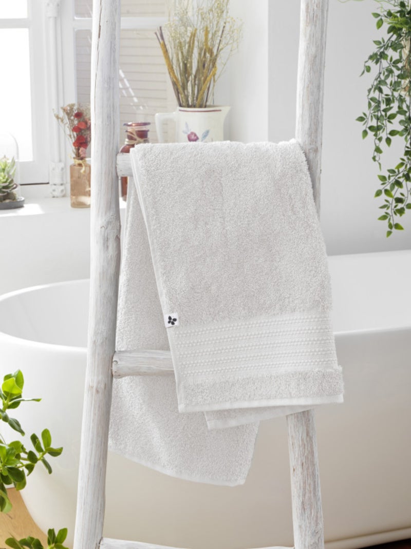 Serviette - L'effet papillon - 100% Coton Bio Blanc Perlé - Kiabi
