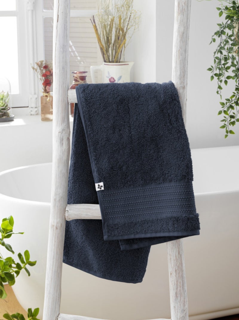 Serviette - L'effet papillon - 100% Coton Bio Bleu nuit - Kiabi
