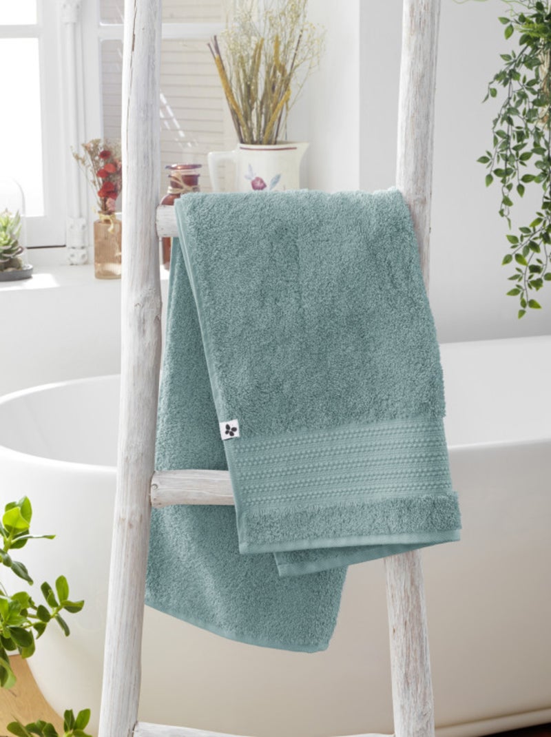 Serviette - l'effet papillon - 100% coton bio Bleu polaire - Kiabi