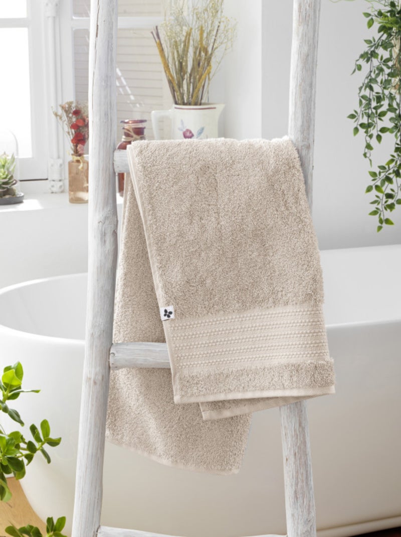 Serviette - L'effet papillon - 100% Coton Bio Gris taupe - Kiabi