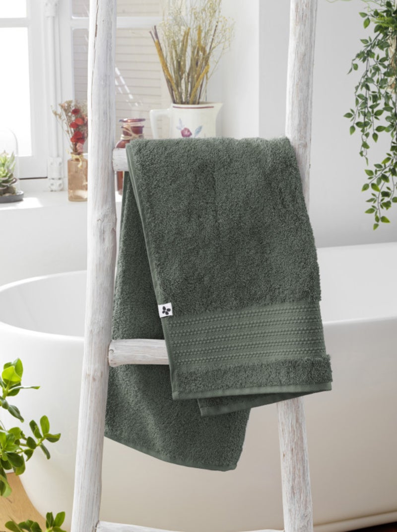 Serviette - L'effet papillon - 100% Coton Bio Vert chèvrefeuille - Kiabi