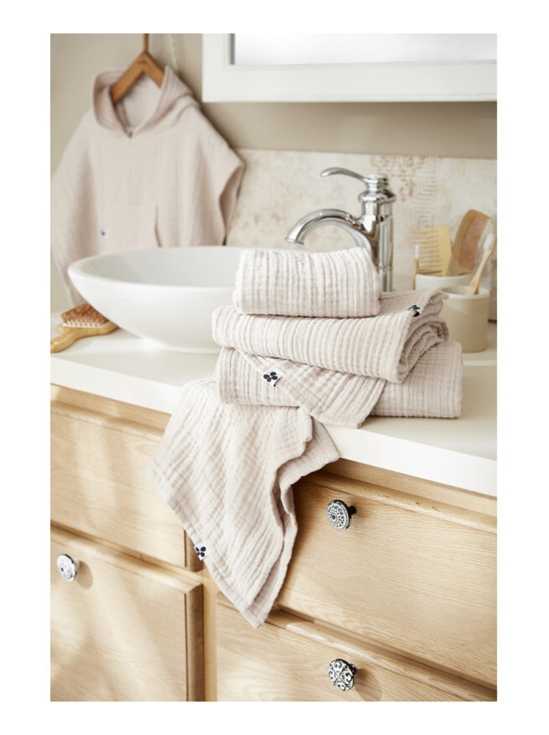 Serviette - L'effet papillon - Gaze De Coton Gris taupe - Kiabi