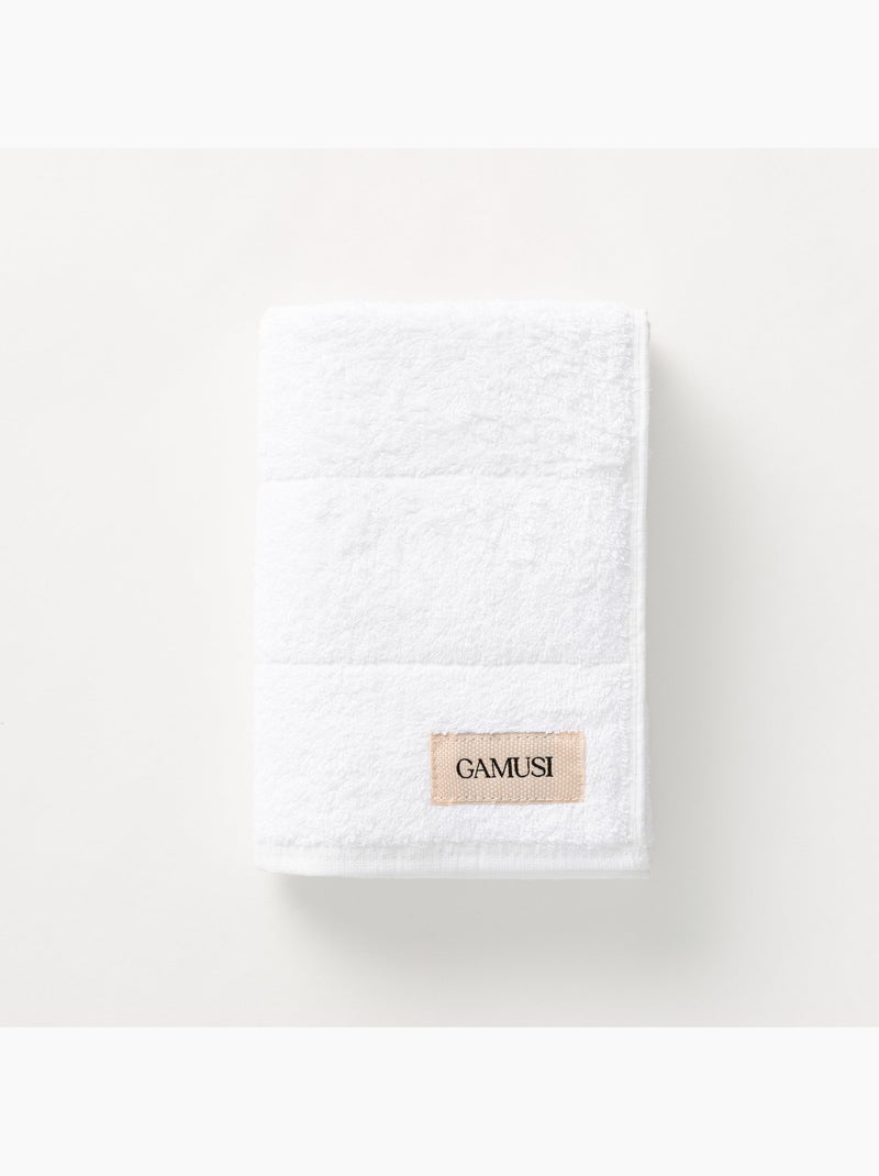 Serviette 100 % coton, éponge 600 g/m², avec boucle de suspension - Gamusi Blanc - Kiabi