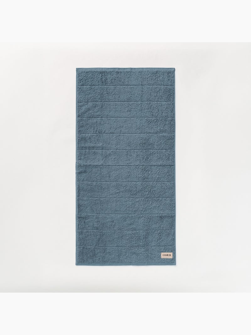 Serviette 100 % coton, éponge 600 g/m², avec boucle de suspension - Gamusi Bleu - Kiabi