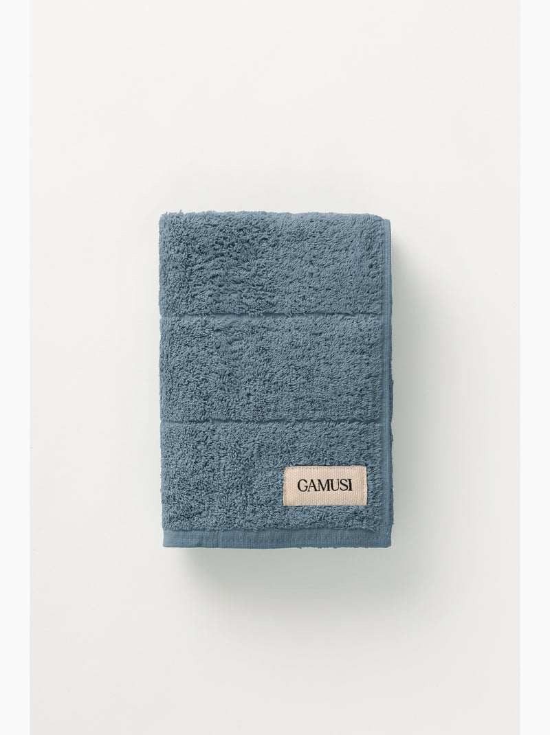 Serviette 100 % coton, éponge 600 g/m², avec boucle de suspension - Gamusi Bleu - Kiabi