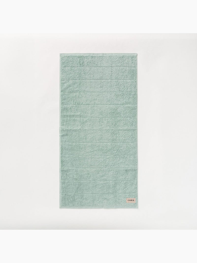 Serviette 100 % coton, éponge 600 g/m², avec boucle de suspension - Gamusi Vert d'eau - Kiabi
