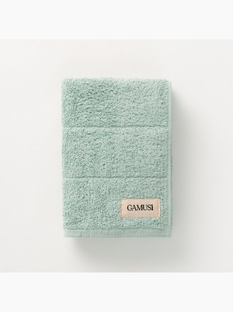 Serviette 100 % coton, éponge 600 g/m², avec boucle de suspension - Gamusi Vert d'eau - Kiabi