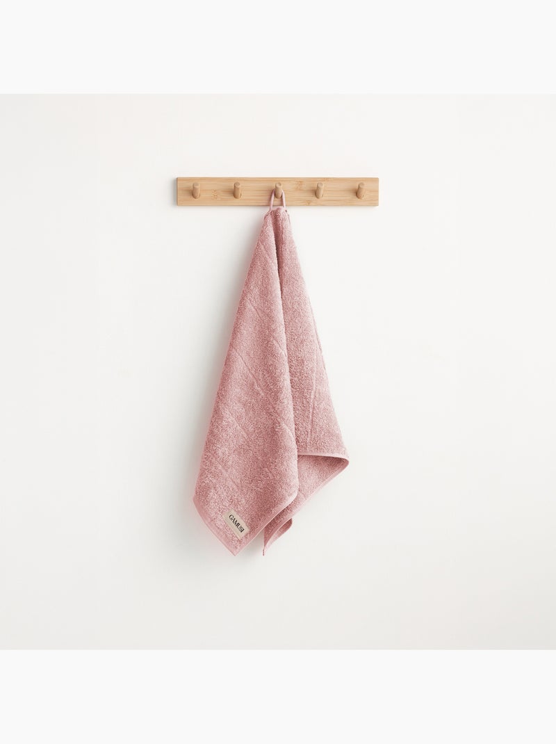 Serviette 100% coton, éponge épaisse, avec boucle - Gamusi Rose - Kiabi