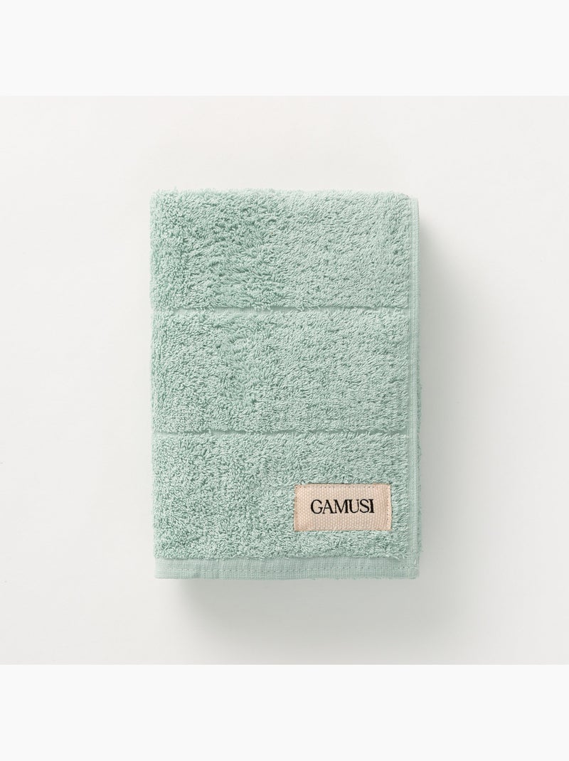 Serviette 100% coton, éponge épaisse, avec boucle - Gamusi Vert d'eau - Kiabi