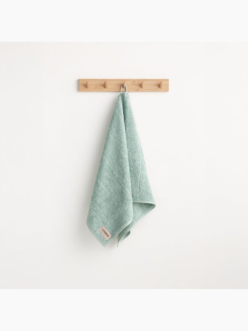 Serviette 100% coton, éponge épaisse, avec boucle - Gamusi Vert d'eau - Kiabi