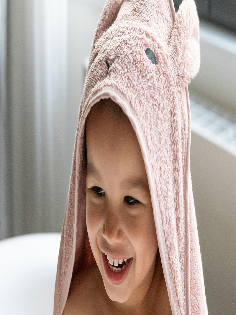 Serviette à capuche lapin Rose - Kiabi