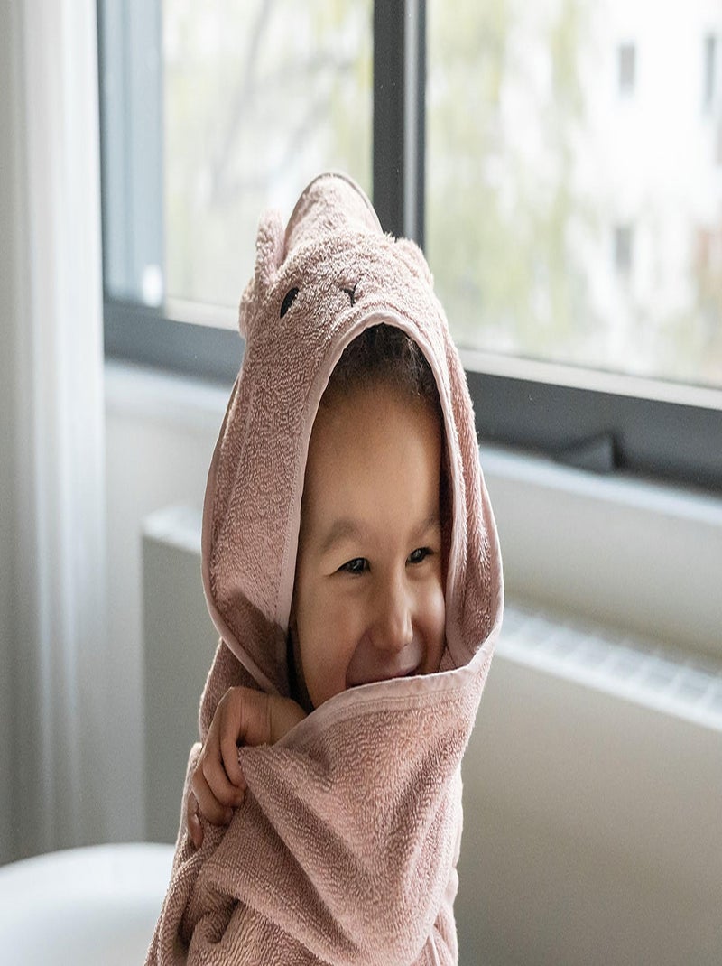 Serviette à capuche lapin Rose - Kiabi