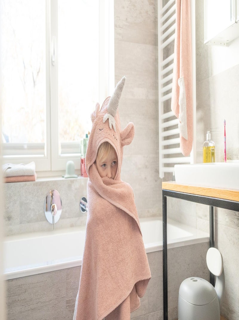 Serviette à capuche licorne Rose - Kiabi