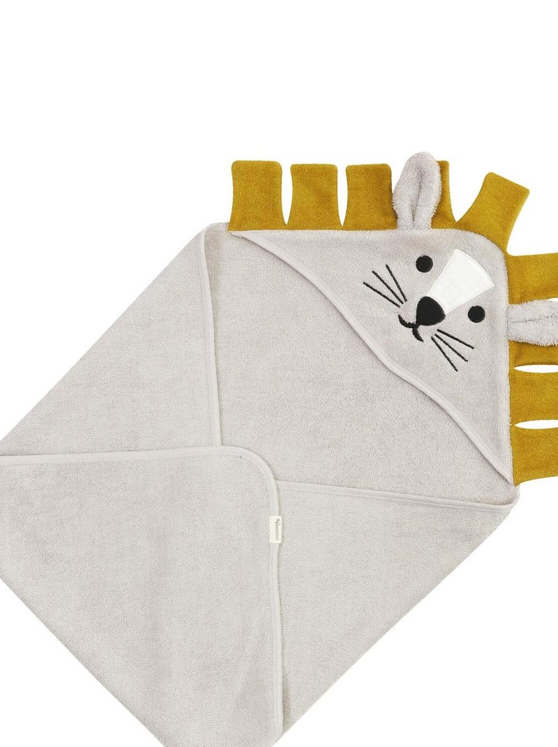 Serviette à capuche lion Gris - Kiabi