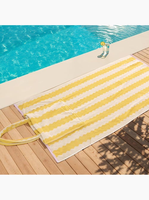 Serviette avec sac de rangement POOLSIDE - Kiabi