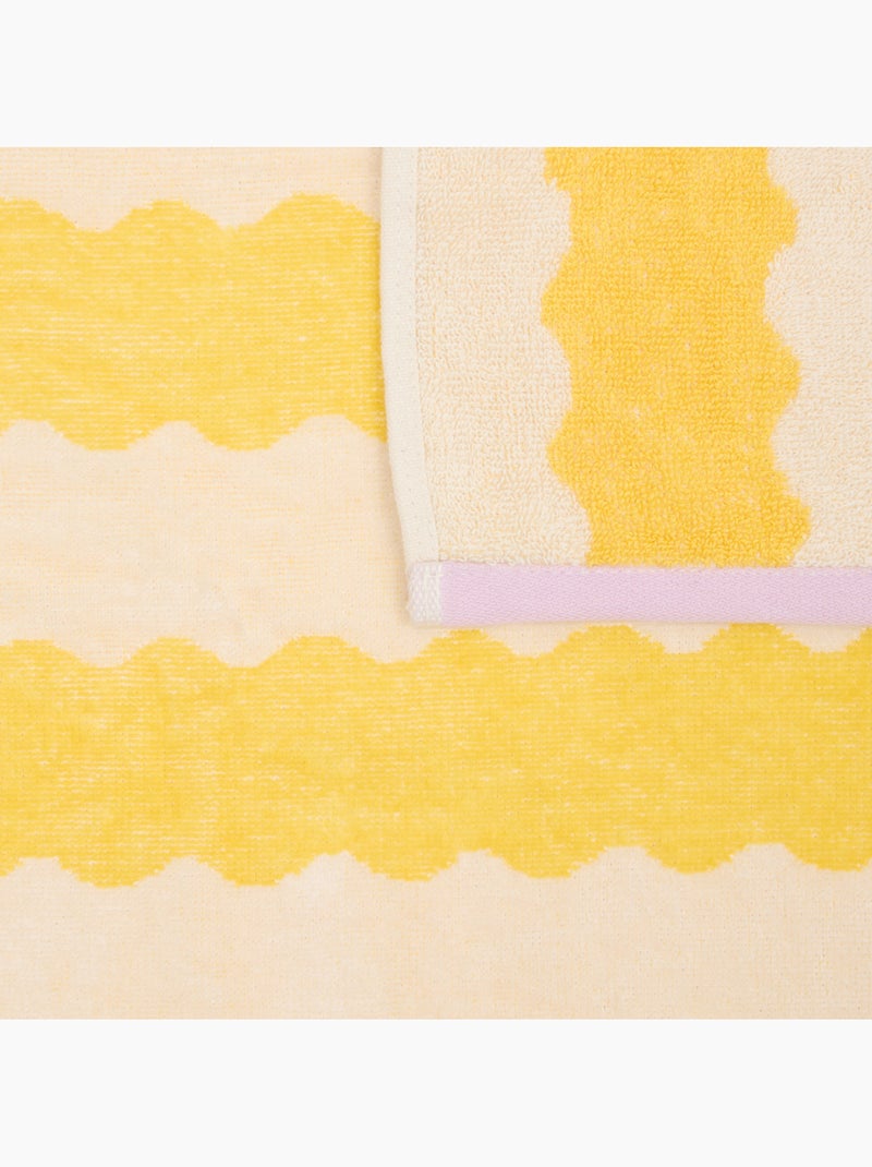 Serviette avec sac de rangement POOLSIDE Jaune - Kiabi