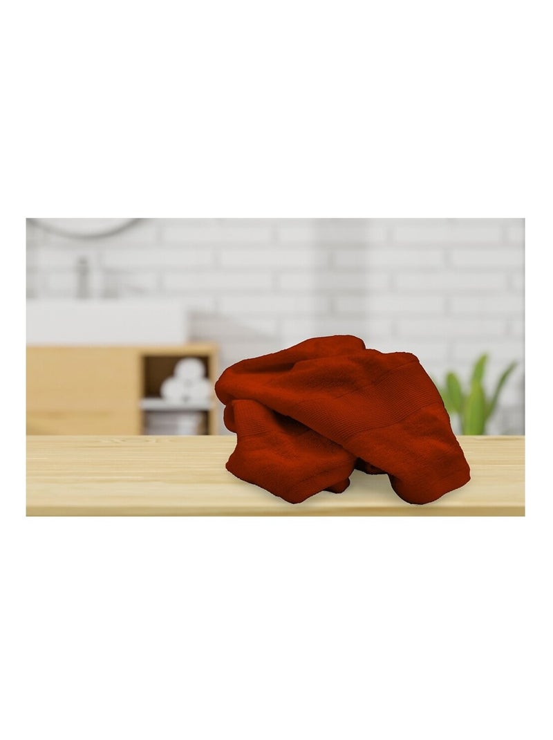 Serviette BAMBOU Rouge - Kiabi