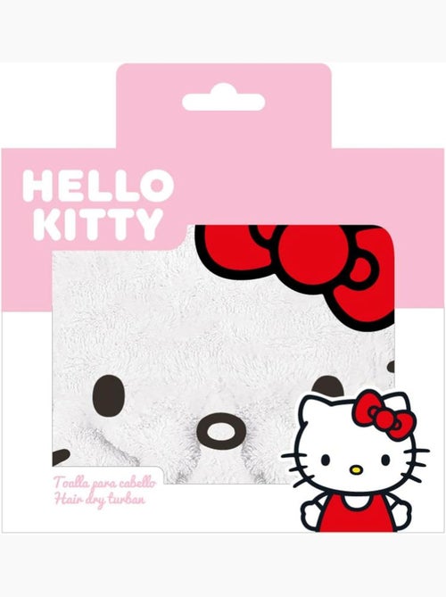 Serviette cheveux microfibre Hello Kitty enfant & femme, séchage rapide - Kiabi