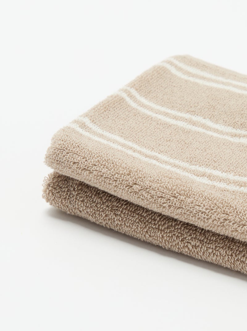 Serviette de bain - 30 x 50 cm Beige - Kiabi