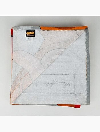 Serviette de bain - naruto - jutsu - 70x140 cm - sèche rapidement - rouge