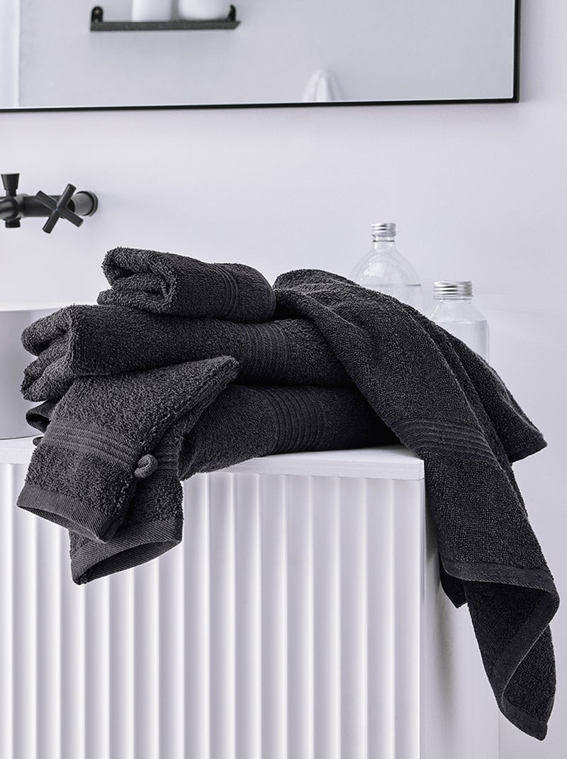 Serviette de bain 50 x 90 cm noir - Kiabi