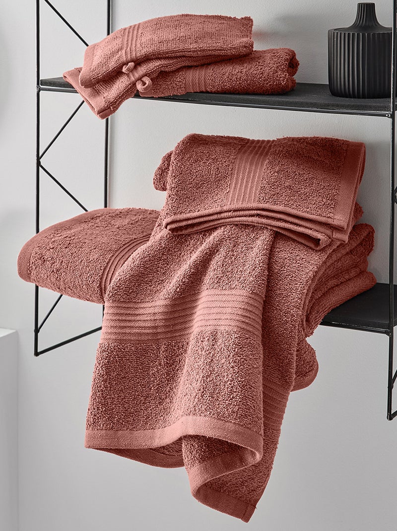 Serviette de bain 50 x 90 cm terracotta - Kiabi