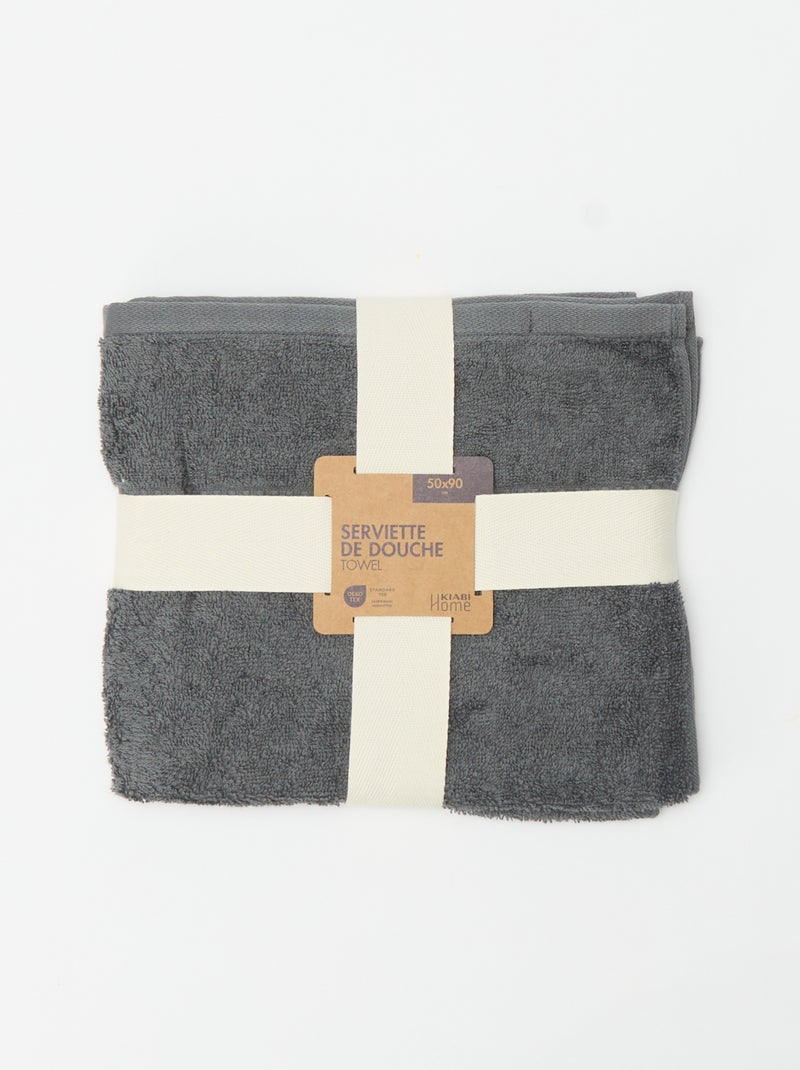 Serviette de bain 50x90 cm Gris - Kiabi