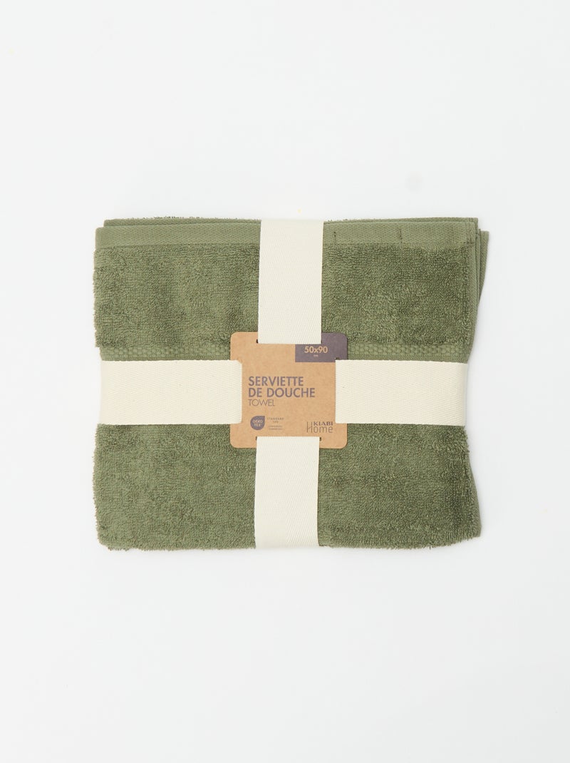 Serviette de bain 50x90 cm Vert - Kiabi