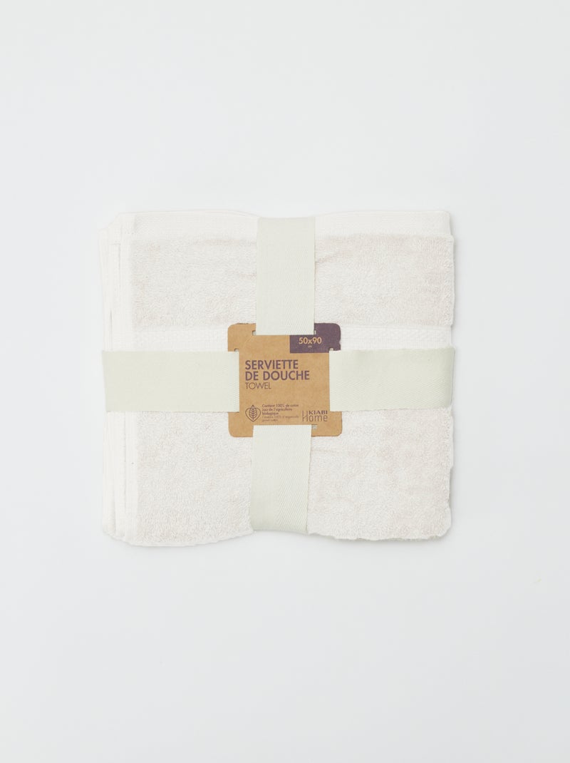 Serviette de bain (50x90cm) - Kiabi Home Ecru - Kiabi