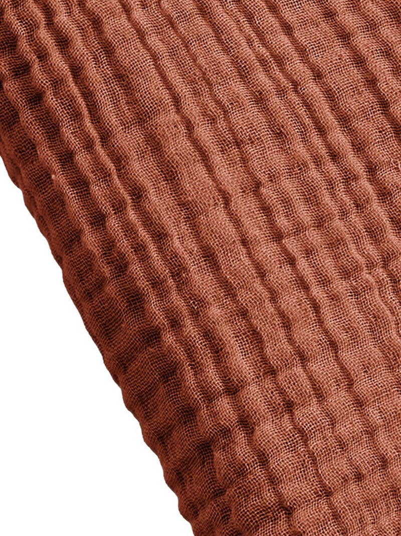 Serviette de bain 70x130 cm Gaze de Coton Orange - Kiabi