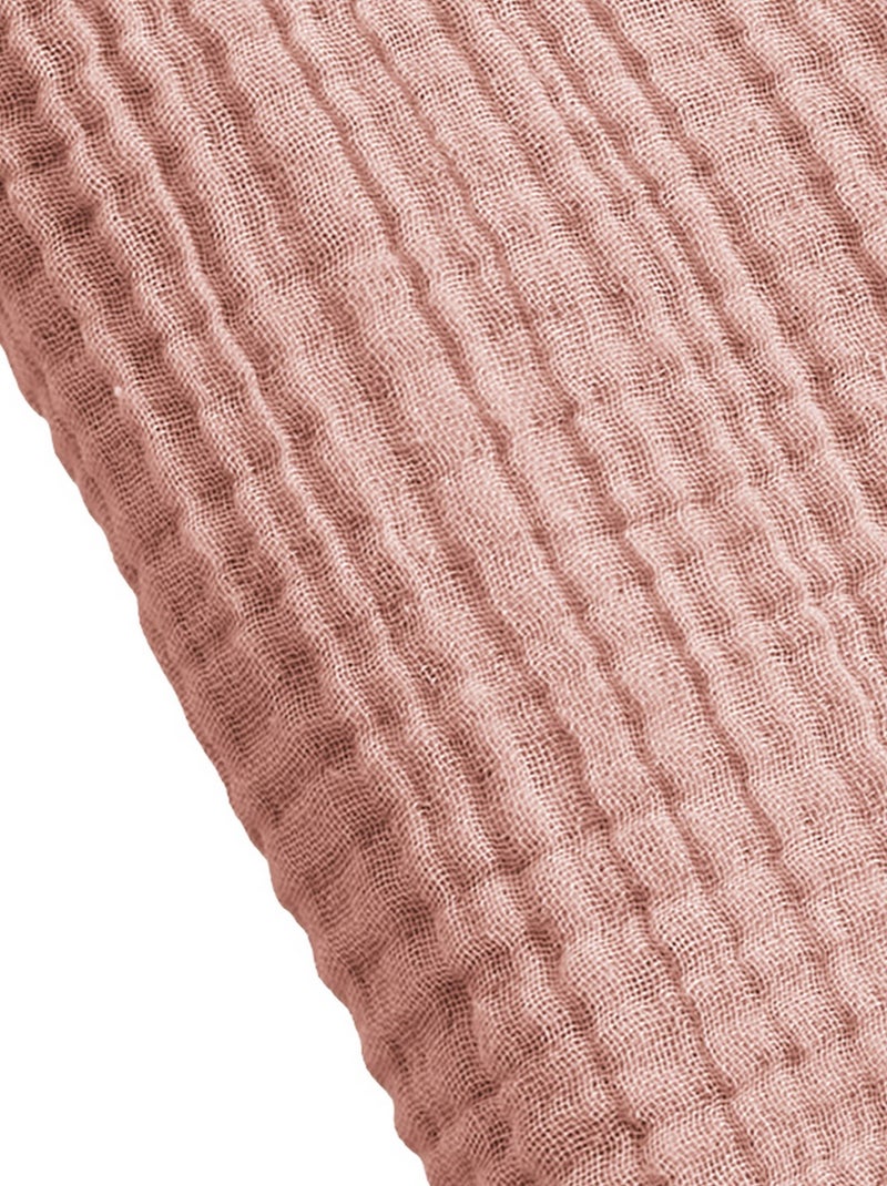 Serviette de bain 70x130 cm Gaze de Coton Rose - Kiabi
