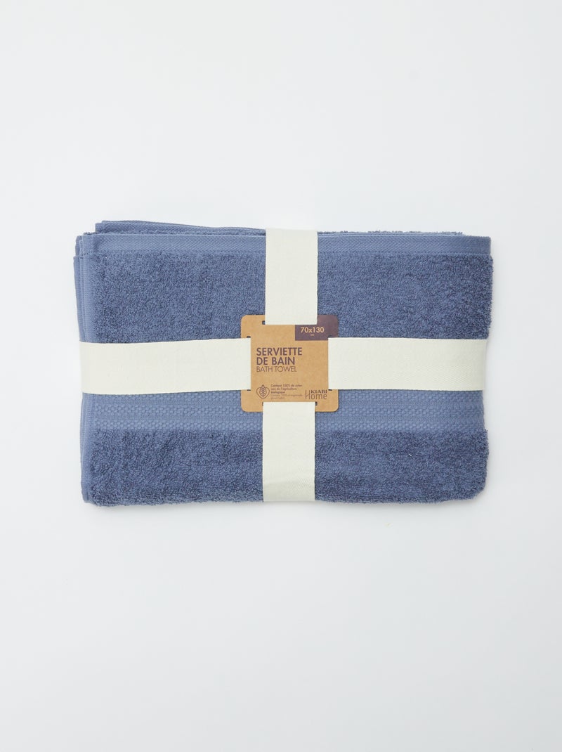 Serviette de bain (70x130cm) - Kiabi Home Bleu - Kiabi