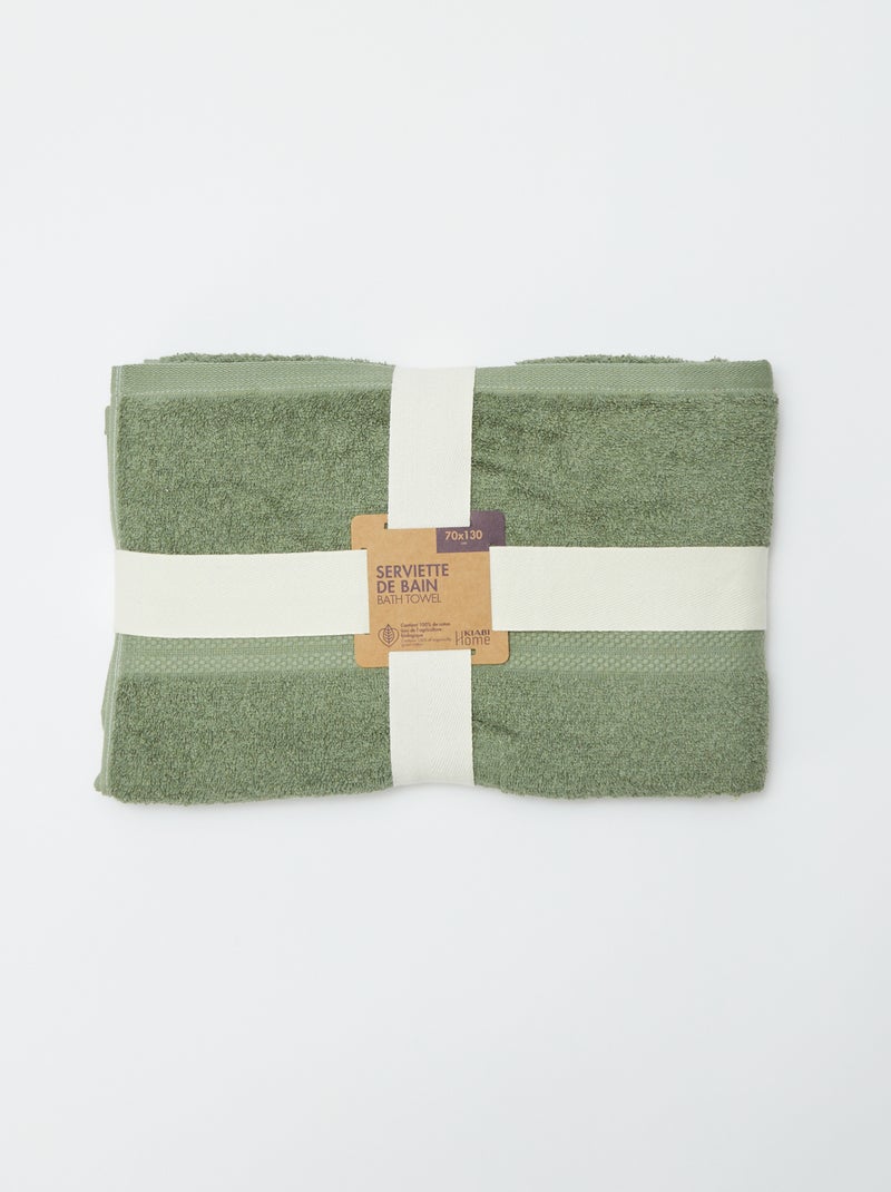 Serviette de bain (70x130cm) - Kiabi Home Vert - Kiabi