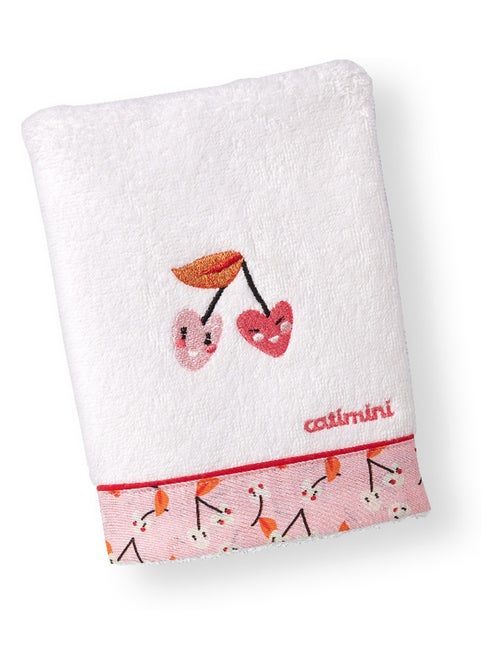 Serviette de bain 80x80 cm + Gant 15x21 cm blanc et rose - 100% Coton - Kiabi Serviette de bain 80x80 cm + Gant 15x21 cm blanc et rose - 100% Coton - Kiabi