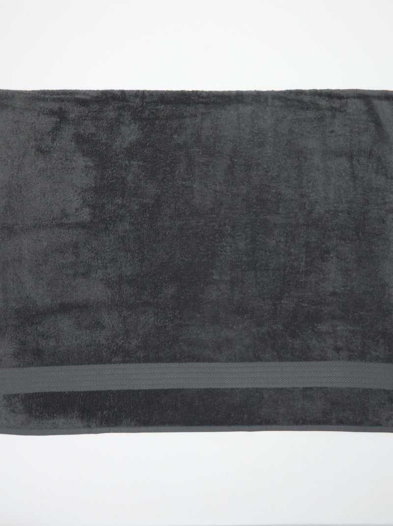 Serviette de bain 90 x 150 cm Gris - Kiabi